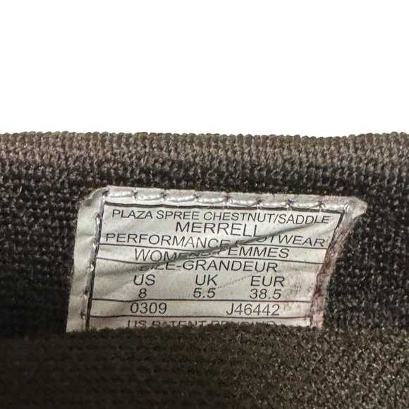 Merrell Ortholite Size 8 Suede And Leather Plaza Spree Chestnut Saddle Slip On - Picture 8 of 8